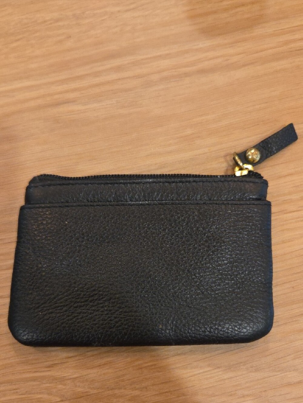 Lodis Black Pebbled Leather Slim Card Case Zipper Coin Purse Wallet - Picture 2 of 11